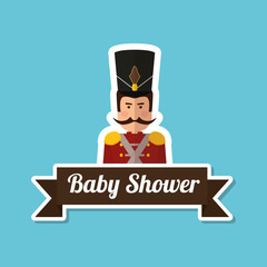 baby shower with toy design, vector illustration