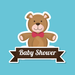 baby shower with toy design, vector illustration