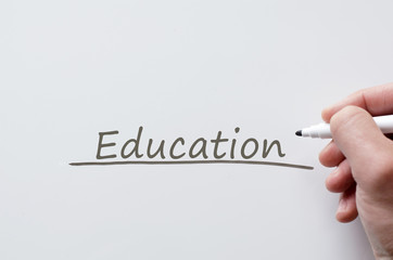Education written on whiteboard
