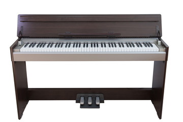Fototapeta na wymiar classic musical instrument piano isolated on white background