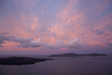 Sonnenuntergang auf Santorin, Griechenland