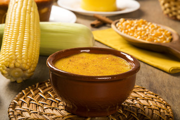 Corn Curau - typical food of green corn - tasty and cheap - typi