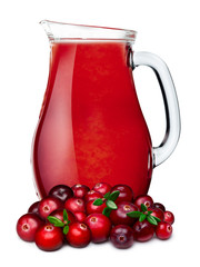 Pitcher of cranberry juice © maxsol7