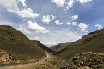 New road in Lesotho high lands