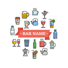 Drink Sign. Vector