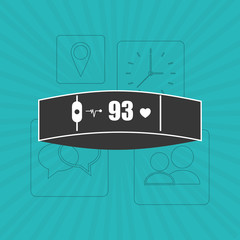 smart watch design, vector illustration