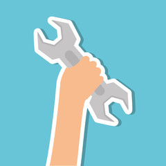 wrench tool design, vector illustration