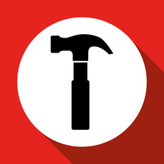 hammer tool design, vector illustration