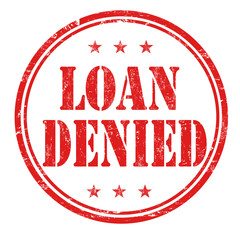 Loan denied stamp