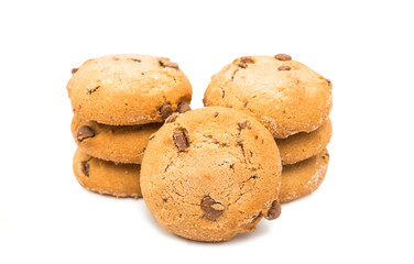 Fototapeta na wymiar cookies with chocolate isolated