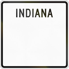 Blank Indiana Route shield used in the United States