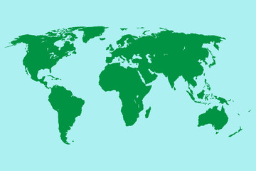green world map. vector