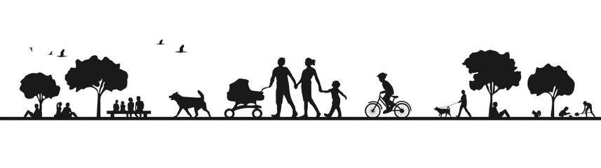 Obraz premium Familien im Park
