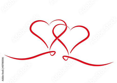 Fototapete Zwei Verschlungene Herzen Fototapeten Wallsheaven Manu