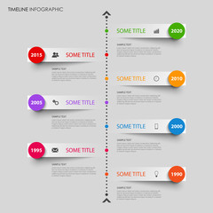Time line info graphic with bent design stripes template