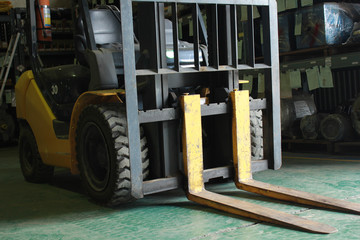 Forklift in the ware house