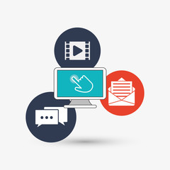 Computer icon design, vector illustration