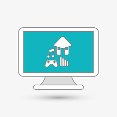 Computer icon design, vector illustration