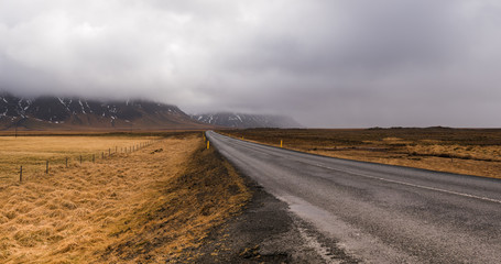 Rural highway road Iceland