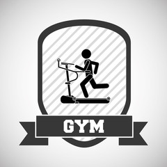 Gym and running machine design , vector illustration