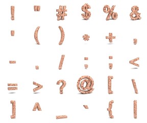 3d font on a white background