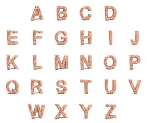 Naklejka premium 3d font on a white background