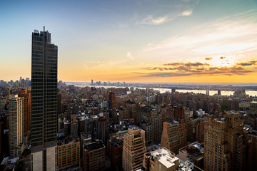 Evening view of New York City
