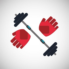 Gym and weights icon design , vector illustration
