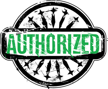 Vector Authorized Rubber stamp with grunge texture for your design. See other rubber stamps in my portfolio.