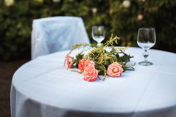flowers on the table
