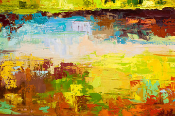 Obraz na płótnie Canvas Abstract art background. Oil painting on canvas. Colour texture