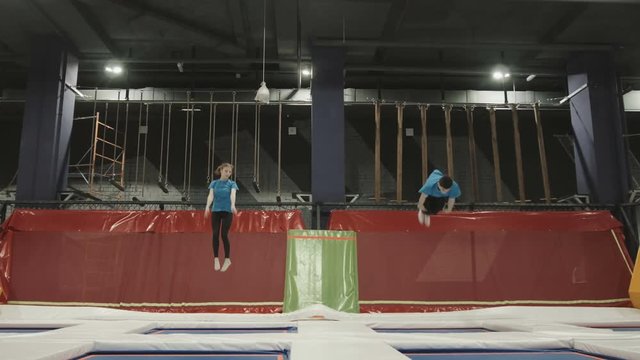 Cinemagraph of a Trampoline Jumping