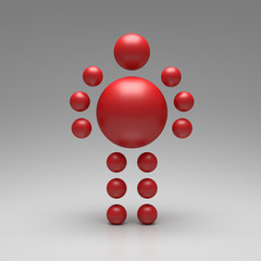 3D abstract Ballman character