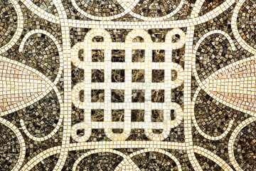 Brown marble-stone mosaic texture