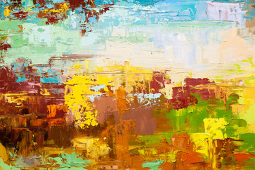 Abstract art  background. Oil painting on canvas. Colour texture