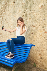 Beautiful Teenage Girl in the Old Town