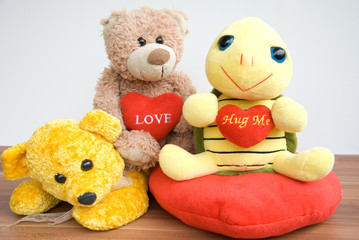 Teddy bear with a red heart