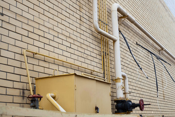Gas distribution point in an apartment house.