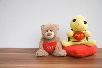 Teddy bear with a red heart