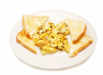 Scrambled Eggs with Mushrooms & Onions 