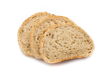 Bread isolated on the white background.