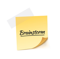 Brainstorm Stick Note Vector Illustration