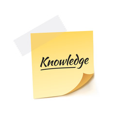 Knowledge Stick Note Vector Illustration