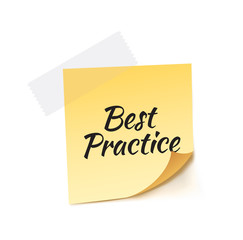 Best Practice Stick Note Vector Illustration