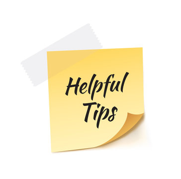 Helpful Tips Stick Note Vector Illustration
