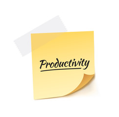 Productivity Stick Note Vector Illustration
