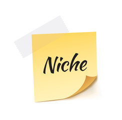 Niche Stick Note Vector Illustration