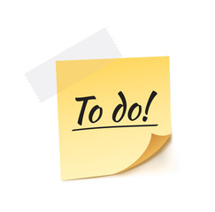 To Do Stick Note Vector Illustration