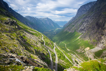 The view from the height of the trollstigen