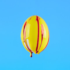 White egg doused with paint